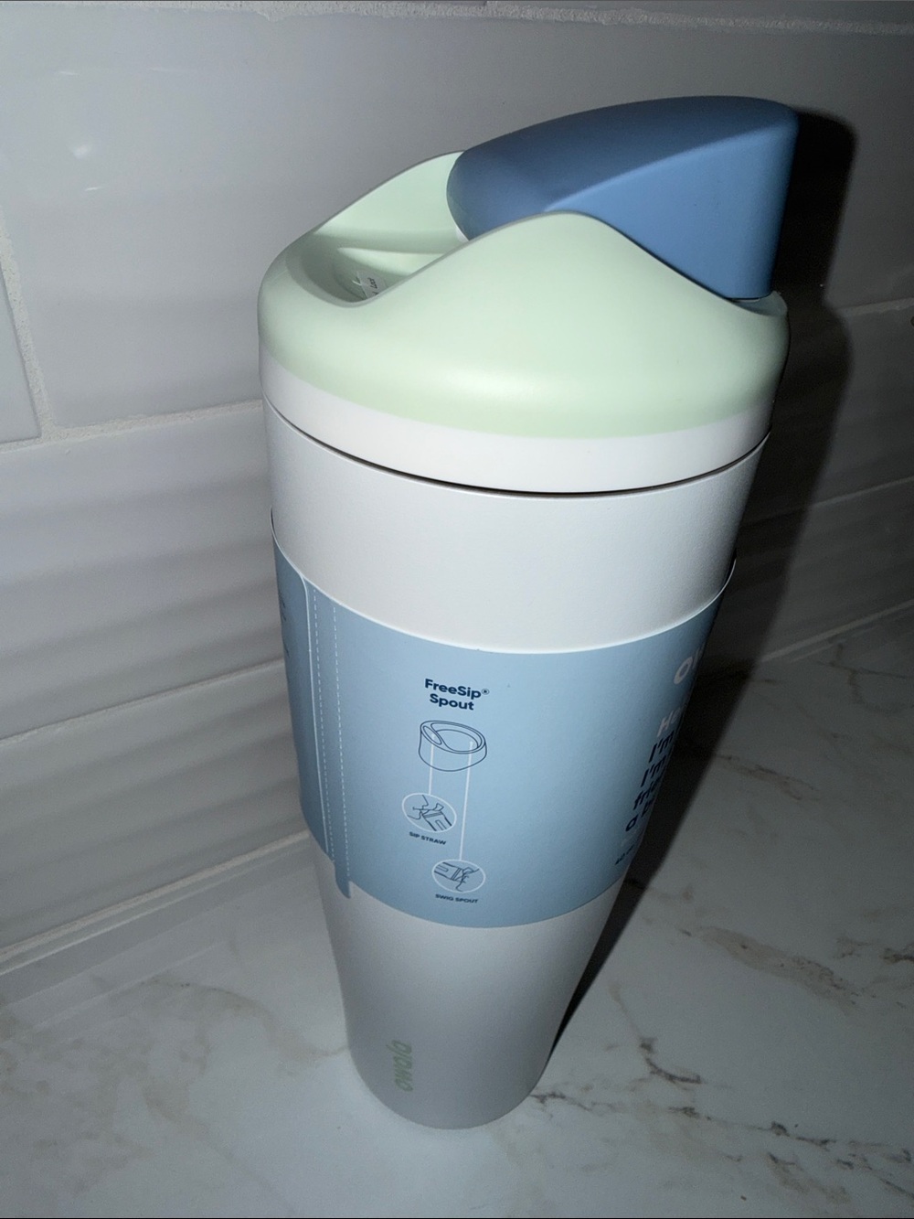 Owala FreeSip 40oz Tumbler with Side Handle Iced Breeze NWT - Picture 9 of 10